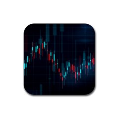 Flag Patterns On Forex Charts Rubber Coaster (square) by Semog4