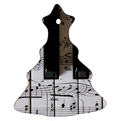 Music Piano Instrument Sheet Ornament (christmas Tree) 