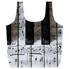 Music Piano Instrument Sheet Full Print Recycle Bag (xl)