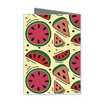 Watermelon Pattern Slices Fruit Mini Greeting Card Right