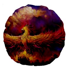 Phoenix Bird Large 18  Premium Round Cushions by Semog4