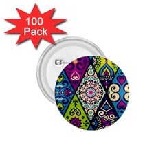 Ethnic Pattern Abstract 1.75  Buttons (100 pack) 