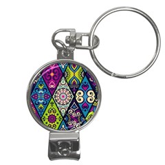 Ethnic Pattern Abstract Nail Clippers Key Chain