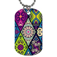 Ethnic Pattern Abstract Dog Tag (One Side)