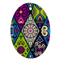 Ethnic Pattern Abstract Oval Ornament (Two Sides)