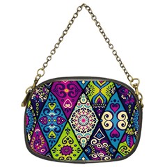 Ethnic Pattern Abstract Chain Purse (Two Sides)