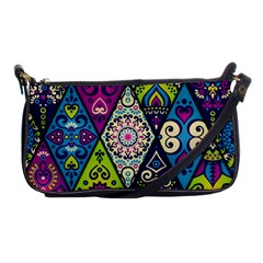 Ethnic Pattern Abstract Shoulder Clutch Bag