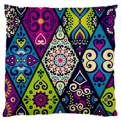 Ethnic Pattern Abstract Large Cushion Case (One Side)