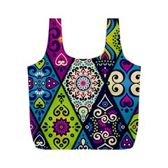 Ethnic Pattern Abstract Full Print Recycle Bag (M)