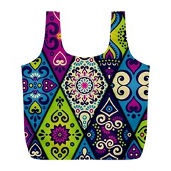 Ethnic Pattern Abstract Full Print Recycle Bag (L)