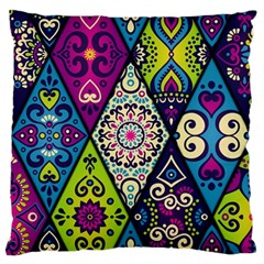 Ethnic Pattern Abstract Standard Premium Plush Fleece Cushion Case (One Side)