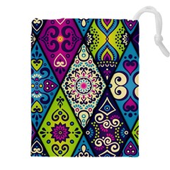 Ethnic Pattern Abstract Drawstring Pouch (4XL)
