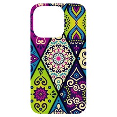 Ethnic Pattern Abstract iPhone 14 Pro Black UV Print Case