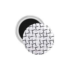 Precision Pursuit: Hunting Motif Black And White Pattern 1 75  Magnets by dflcprintsclothing