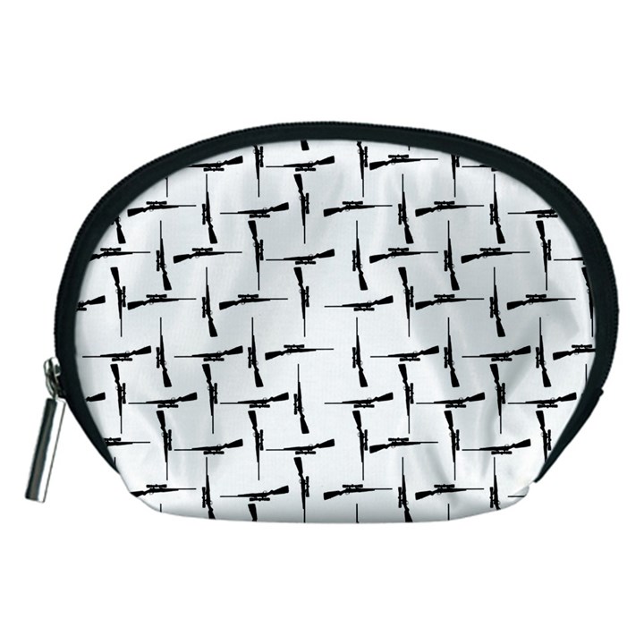 Precision Pursuit: Hunting Motif Black and White Pattern Accessory Pouch (Medium)