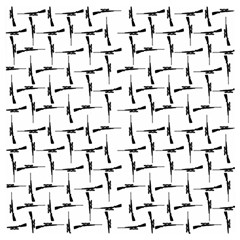 Precision Pursuit: Hunting Motif Black And White Pattern Wooden Puzzle Square by dflcprintsclothing