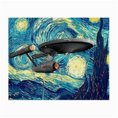 Star Trek Starship The Starry Night Van Gogh Small Glasses Cloth (2 Sides) by Semog4