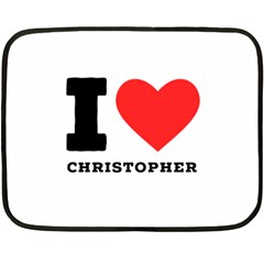 I Love Christopher  Fleece Blanket (mini) by ilovewhateva