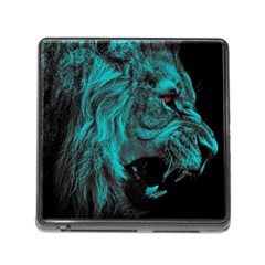 Angry Male Lion Predator Carnivore Memory Card Reader (square 5 Slot) by Semog4