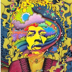 Psychedelic Rock Jimi Hendrix Play Mat (rectangle) by Semog4