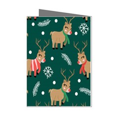 Cute Christmas Pattern Doodle Mini Greeting Cards (pkg Of 8) by Semog4