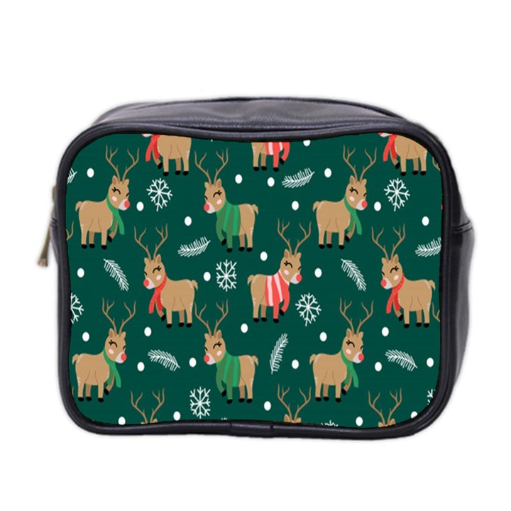 Cute Christmas Pattern Doodle Mini Toiletries Bag (Two Sides)