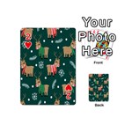 Cute Christmas Pattern Doodle Playing Cards 54 Designs (Mini) Front - Heart2