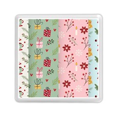 Flat Christmas Pattern Collection Memory Card Reader (square)