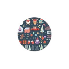 Vector Set Cute Christmas Elements santa-penguin Deer Bear Fox Owl Trees Snowman Bird Angel More Golf Ball Marker