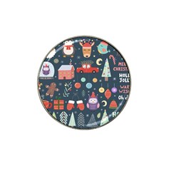 Vector Set Cute Christmas Elements santa-penguin Deer Bear Fox Owl Trees Snowman Bird Angel More Hat Clip Ball Marker (4 pack)