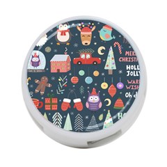 Vector Set Cute Christmas Elements Santa-penguin Deer Bear Fox Owl Trees Snowman Bird Angel More 4-port Usb Hub (one Side) by Semog4