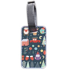 Vector Set Cute Christmas Elements santa-penguin Deer Bear Fox Owl Trees Snowman Bird Angel More Luggage Tag (two sides)