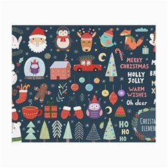 Vector Set Cute Christmas Elements Santa Penguin Deer Bear Fox Owl Trees Snowman Bird Angel More Small Glasses Cloth