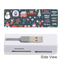 Vector Set Cute Christmas Elements Santa Penguin Deer Bear Fox Owl Trees Snowman Bird Angel More Memory Card Reader (Stick)