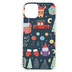 Vector Set Cute Christmas Elements Santa Penguin Deer Bear Fox Owl Trees Snowman Bird Angel More iPhone 12 Pro max TPU UV Print Case