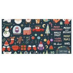 Vector Set Cute Christmas Elements Santa Penguin Deer Bear Fox Owl Trees Snowman Bird Angel More Banner and Sign 4  x 2 