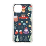 Vector Set Cute Christmas Elements Santa Penguin Deer Bear Fox Owl Trees Snowman Bird Angel More iPhone 11 Pro 5.8 Inch TPU UV Print Case Front