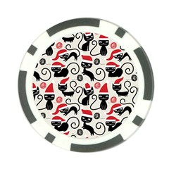 Cute Christmas Seamless Pattern Vector Poker Chip Card Guard (10 pack)