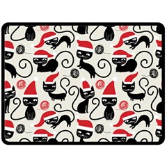 Cute Christmas Seamless Pattern Vector Fleece Blanket (Large)