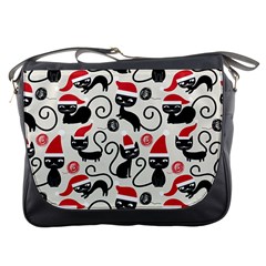 Cute Christmas Seamless Pattern Vector Messenger Bag by Semog4