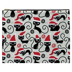 Cute Christmas Seamless Pattern Vector Cosmetic Bag (XXXL)