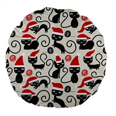 Cute Christmas Seamless Pattern Vector Large 18  Premium Round Cushions
