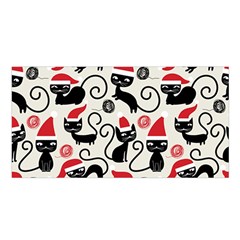 Cute Christmas Seamless Pattern Vector Satin Shawl 45  x 80 