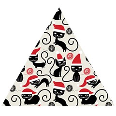 Cute Christmas Seamless Pattern Vector Wooden Puzzle Triangle