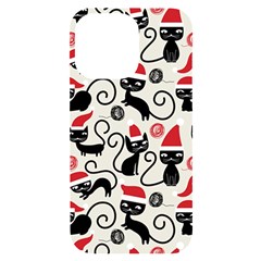 Cute Christmas Seamless Pattern Vector iPhone 14 Pro Max Black UV Print Case