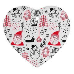 Christmas Themed Seamless Pattern Ornament (Heart)