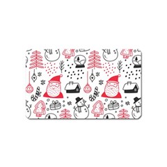 Christmas Themed Seamless Pattern Magnet (Name Card)