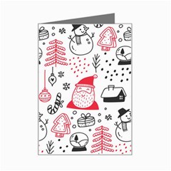 Christmas Themed Seamless Pattern Mini Greeting Card