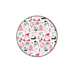 Christmas Themed Seamless Pattern Hat Clip Ball Marker (10 pack)
