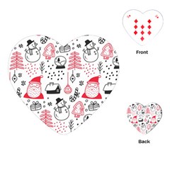 Christmas Themed Seamless Pattern Playing Cards Single Design (Heart)